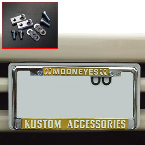 Photo1: US License Frame Bracket  (3pc) (1)
