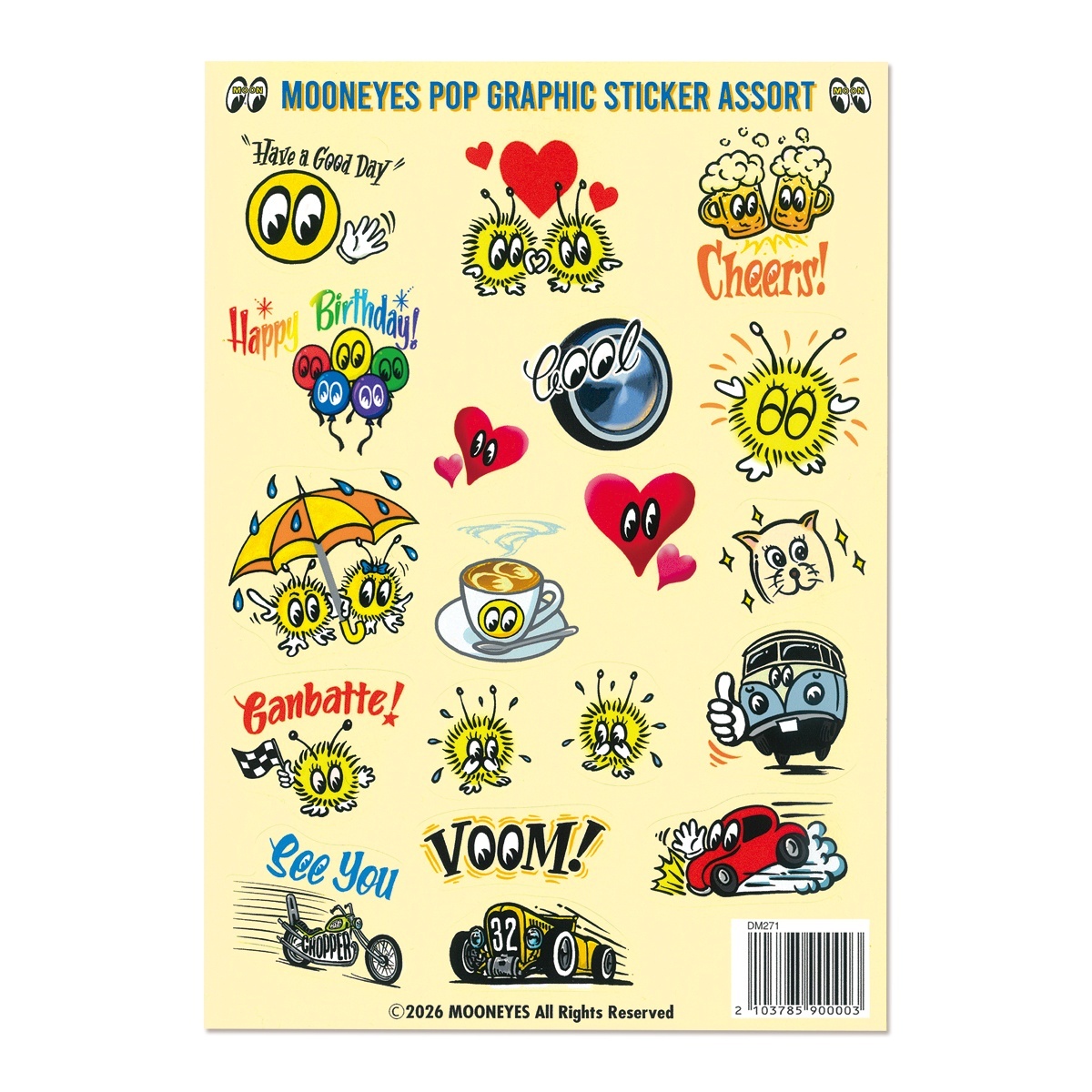 Photo1: MOONEYES Pop Graphic Sticker Assort (1)