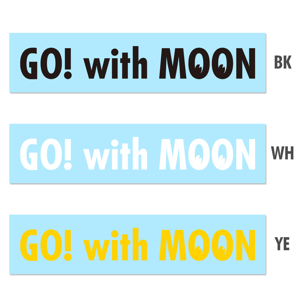 Photo1: Go! with MOON Die Cut Decal (1)