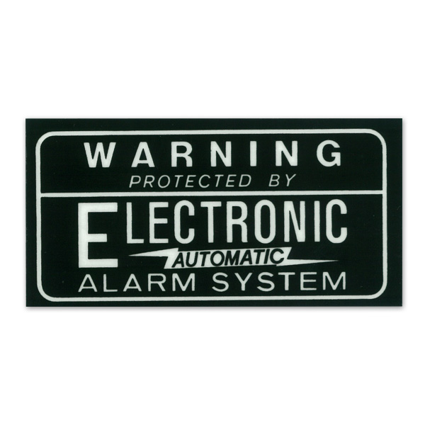 Photo1: HOT ROD Sticker ALARM SYSTEM Decal Black (1)