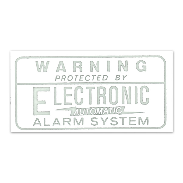 Photo1: HOT ROD Sticker ALARM SYSTEM Decal White (1)