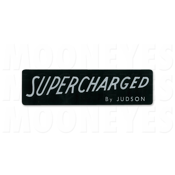 Photo1: HOT ROD Sticker SUPERCHARGED BY JUDSON Silver Lettering (1)
