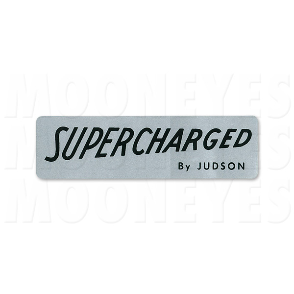 Photo1: HOT ROD Sticker SUPERCHARGED BY JUDSON Black Lettering (1)