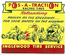 Photo1: HOT ROD Sticker POS-A-TRACTION RACING TIRES Sticker (1)