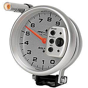 Photo1: Ultra Light Single  Range Silver Tachometer 5inch 9000RPM (1)