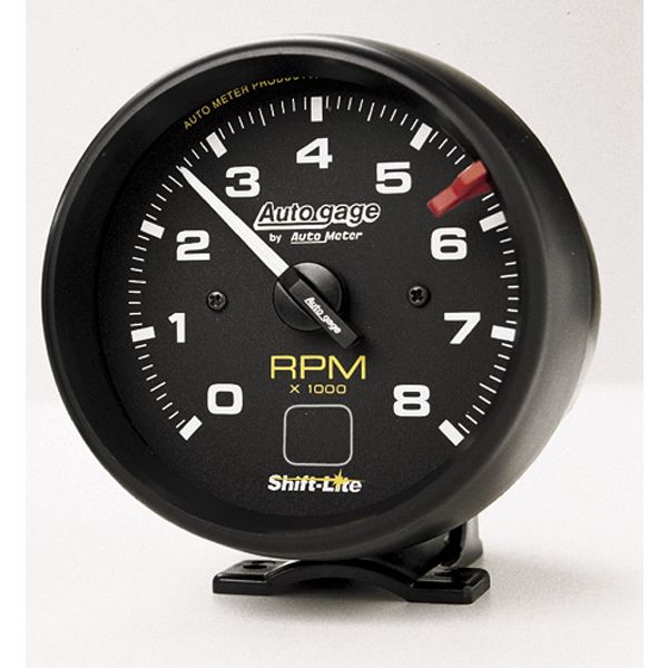 Photo1: Auto Gauge 8000RPM Tachometer  Cylinder for 4/6/8 w/Shift Light (1)