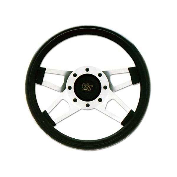 Photo1: Grant Challenger Foam Grip Silver 4 Spoke 34cm (1)