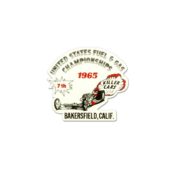 Photo1: HOT ROD Sticker 1965 US FUEL & GAS CHAMPIONSHIPS Sticker (1)