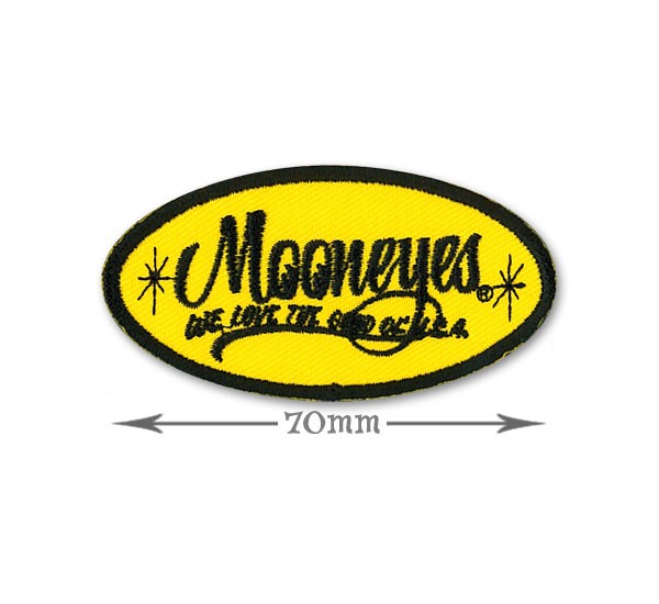 Photo1: MOONEYES Oval Logo Patch Small (1)