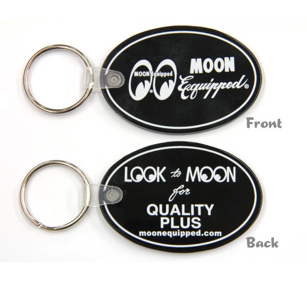 Photo1: MOON Equipped Oval Rubber Key Ring (1)