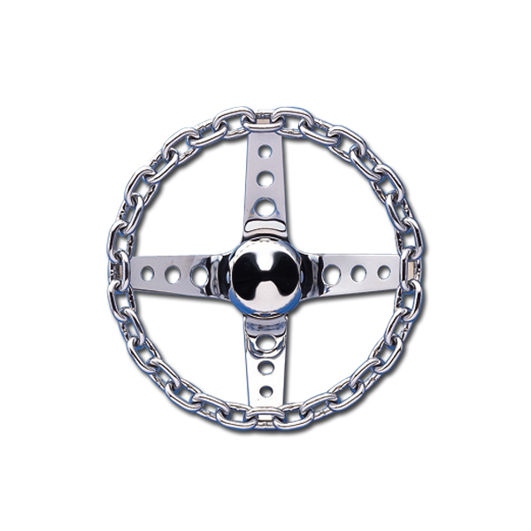 Photo1: GRANT Chromed Plated  Chain link 4 Spoke 27cm (1)