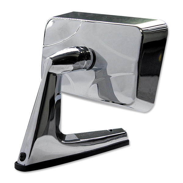 Photo1: Chrome Door Mirror Square (1)
