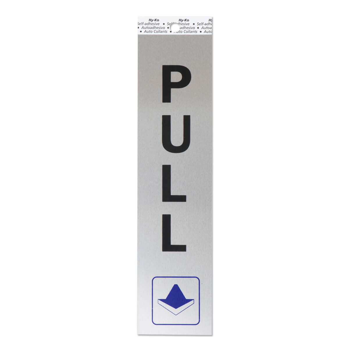 Photo1: Metal Sign Plate Sticker PULL(Vertical) (1)