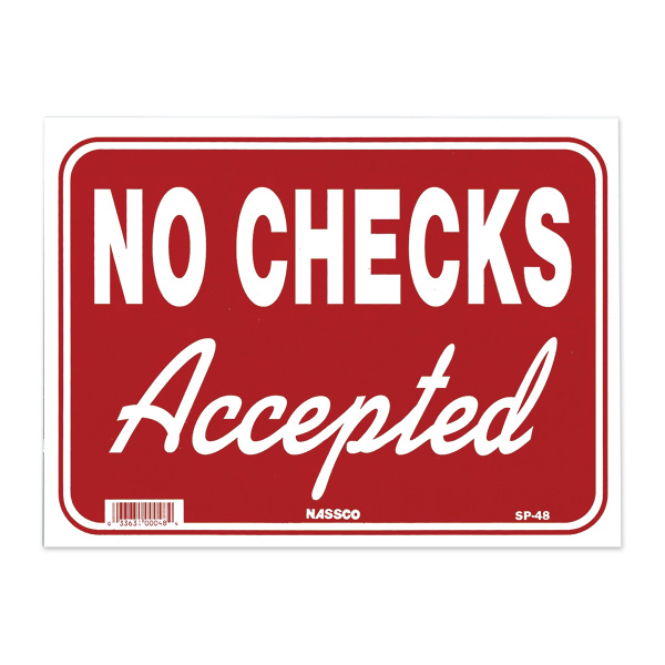 Photo1: NO CHECKS Accepted (1)