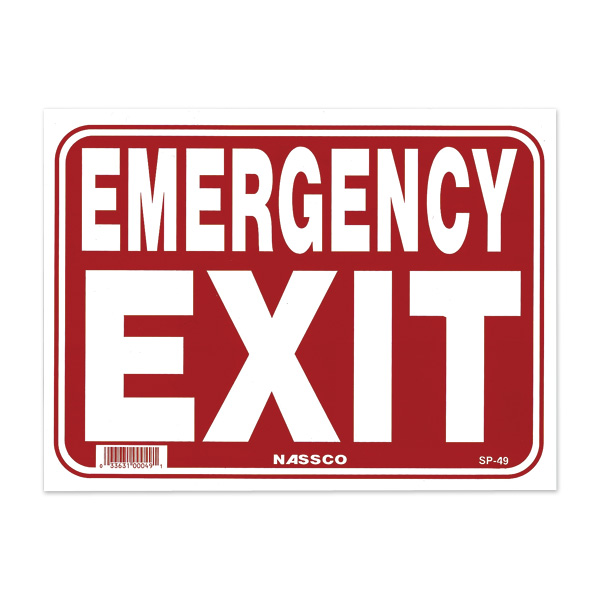 Photo1: EMERGENCY EXIT  (Placard) (1)
