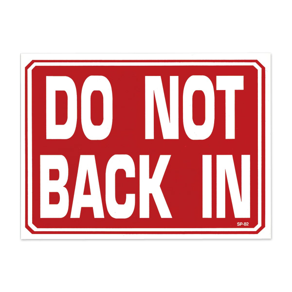 Photo1: DO NOT BACK IN (1)