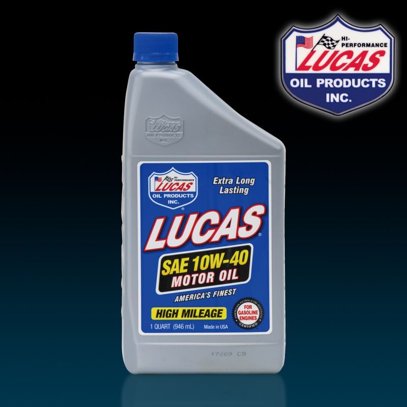 Photo1: LUCAS SAE 10W-40 High Mileage Motor Oil (1qt) (1)