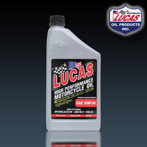 Photo1: LUCAS Motorcycle Oil SAE 20W-50 (1qt) (1)