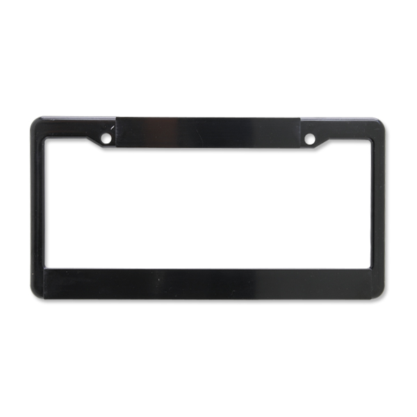 Photo1: US Lic. Frame Black Plain (1)