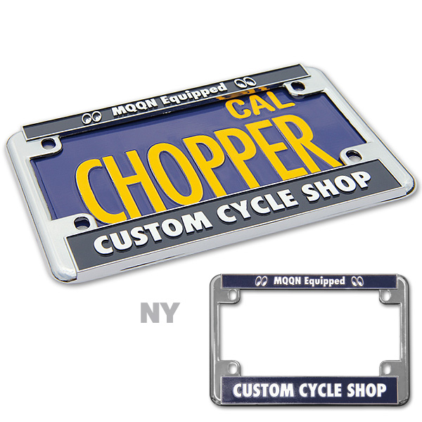 Photo: California Motorcycle License  Plate - Blue