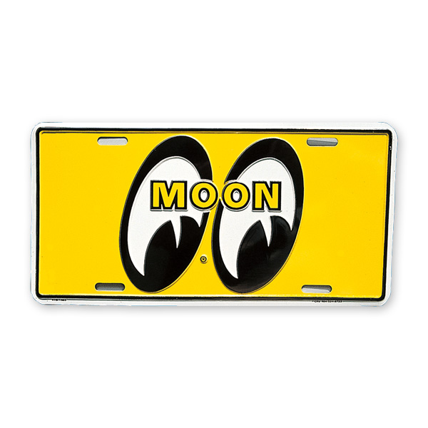 Photo1: MOONEYES California Steel License Plates Yellow Eyes (1)