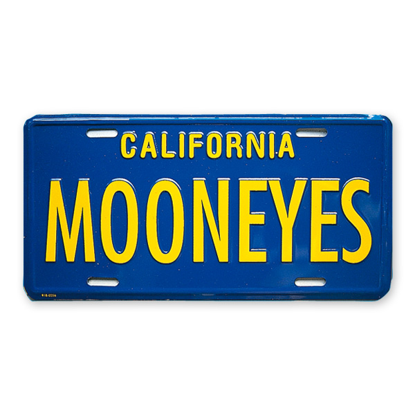 Photo1: MOONEYES California Steel License Plates Blue (1)
