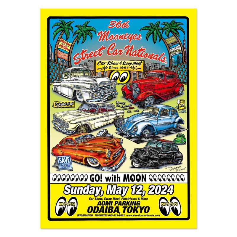 Photo1: 36th MOONEYES Street Car Nationals (R) 2024 Poster (1)
