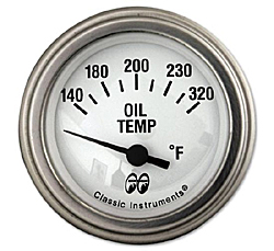 Photo1: MOON Equipped 2inch Oil Temp  (Electric)   (White) (1)