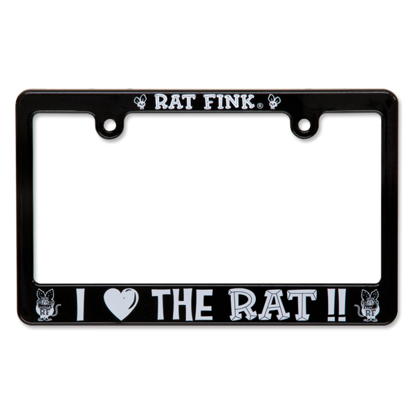 Photo1: Rat Fink License Frame for Motorcycle  "I LOVE THE RAT" (1)