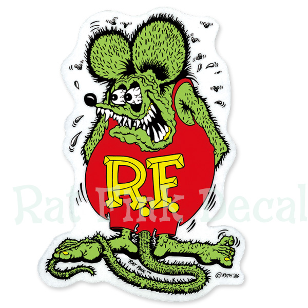 Photo1: Rat Fink Decal Large (1)