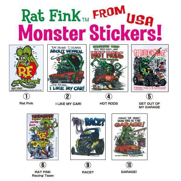 Photo1: Rat Fink Monster Sticker 1 (1)