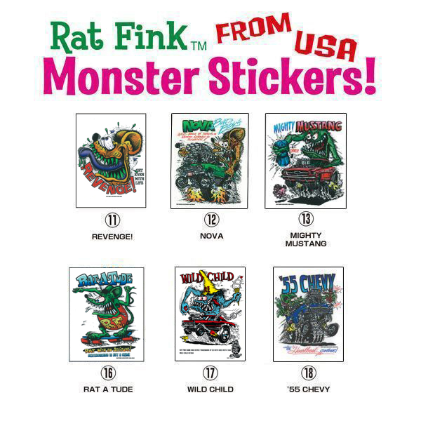 Photo1: Rat Fink Monster Sticker 2 (1)