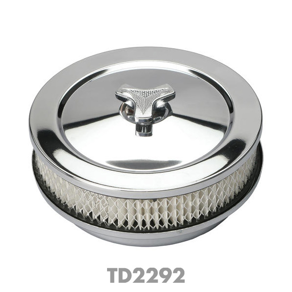 Photo1: Chromed  ”Muscle Car” Style Air Cleaner 2-1/ inch (1)